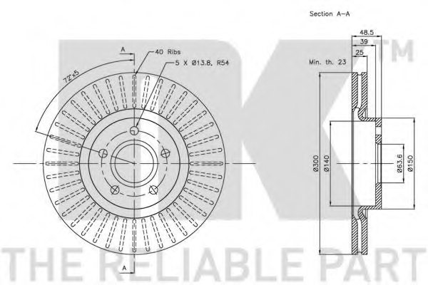 NK 204849 Brake Disc